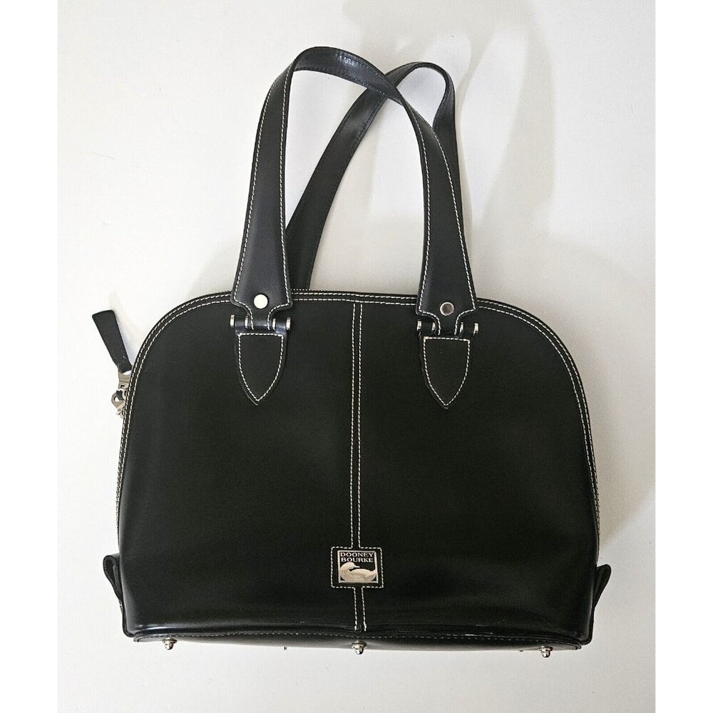 Dooney & Bourke Vintage Classic Black Matte Leather Purse Hand Bag